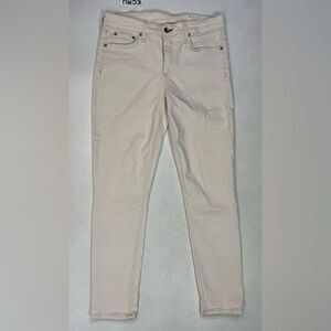 Rag & Bone Cate Ecru Mid Rise Ankle Skinny Women Size 29 Cream